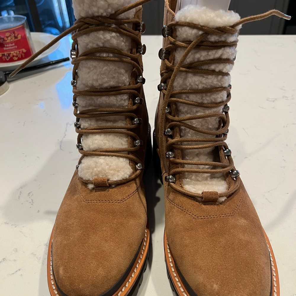 Mark Fisher Izzie Brown Suede boots size 9.5 NEVER WORN